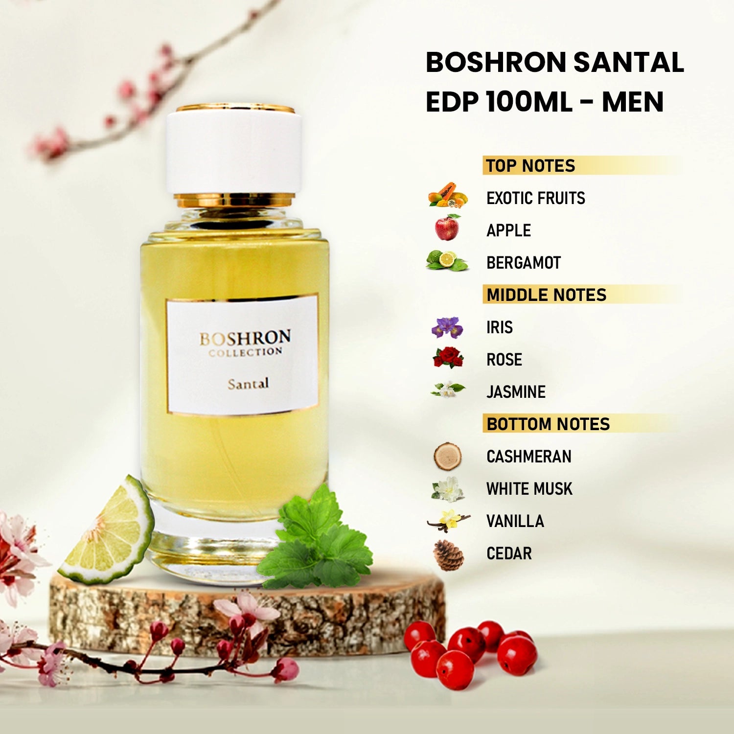 BOSHRON SANTAL EDP 100ML - MEN - Divina Perfume#perfume##fragrance#