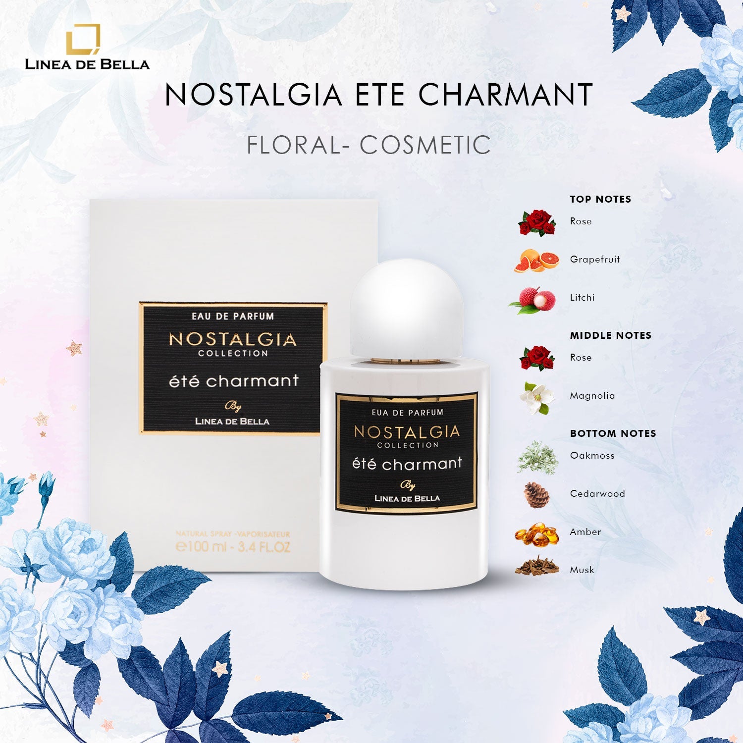 NOSTALGIA ETE CHARMANT EDP 100ML - WOMEN - Divina Perfume#perfume##fragrance#